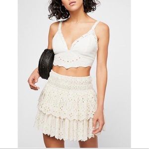 FP One Eyelet Mini Skirt from Free People